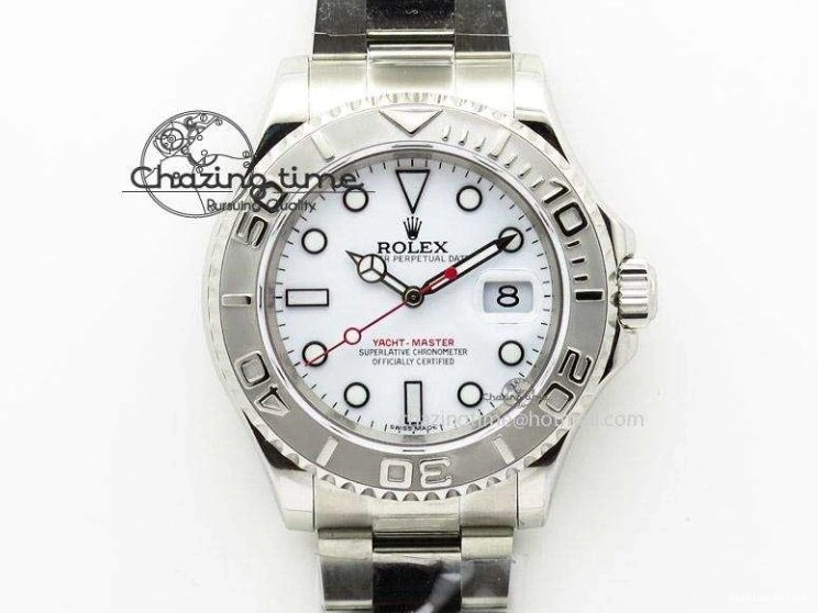 0418 ModernLook Yacht-Master 116655 SS JF Best Edition Ceramic Bezel On Rubber Strap SA 3850